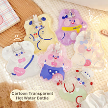 Load image into Gallery viewer, Lovely Cartoon Mini Transparent Hot Water Bottle Bag Girl Warm Belly Warmer Filled Mini Explosion-proof Portable Winter Reusable Hand Warmer
