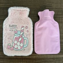 Load image into Gallery viewer, Cartoon Warm Hot Water Bottle Bag Girl Warm Belly Warmer Filled Mini Explosion-proof Portable Winter Reusable Hand Warmer
