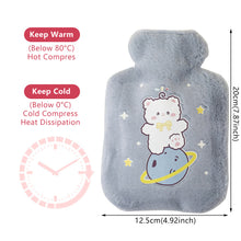 Load image into Gallery viewer, Cartoon Warm Hot Water Bottle Bag Girl Warm Belly Warmer Filled Mini Explosion-proof Portable Winter Reusable Hand Warmer
