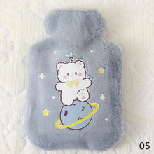 Load image into Gallery viewer, Cartoon Warm Hot Water Bottle Bag Girl Warm Belly Warmer Filled Explosion-proof Portable Winter Reusable Hand Warmer
