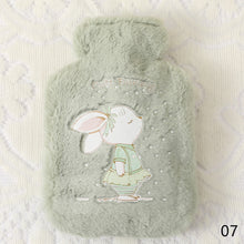 Load image into Gallery viewer, Cartoon Warm Hot Water Bottle Bag Girl Warm Belly Warmer Filled Explosion-proof Portable Winter Reusable Hand Warmer
