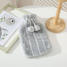 Load image into Gallery viewer, 2L Winter Protective Case Removable Plush Hot Water Bottle Cover Cold-proof Warm Faux Fur Fleece Cover Heat Preservation Covers
