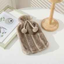 Load image into Gallery viewer, 2L Winter Protective Case Removable Plush Hot Water Bottle Cover Cold-proof Warm Faux Fur Fleece Cover Heat Preservation Covers
