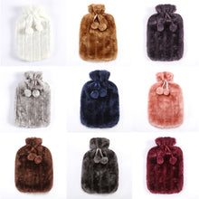 Load image into Gallery viewer, 2L Winter Protective Case Removable Plush Hot Water Bottle Cover Cold-proof Warm Faux Fur Fleece Cover Heat Preservation Covers
