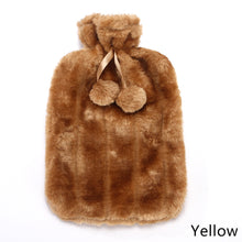 Load image into Gallery viewer, 2L Winter Protective Case Removable Plush Hot Water Bottle Cover Cold-proof Warm Faux Fur Fleece Cover Heat Preservation Covers
