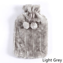 Load image into Gallery viewer, 2L Winter Protective Case Removable Plush Hot Water Bottle Cover Cold-proof Warm Faux Fur Fleece Cover Heat Preservation Covers
