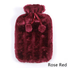 Load image into Gallery viewer, 2L Winter Protective Case Removable Plush Hot Water Bottle Cover Cold-proof Warm Faux Fur Fleece Cover Heat Preservation Covers

