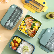 Load image into Gallery viewer, Microwave Lunch Box Compartment Bento Box Food Storage Container Portable Food Box with Cutlery
