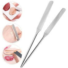 Load image into Gallery viewer, Stainless Steel Dual Heads Makeup Toner Makeup Tools Spatula Mixing Stick Foundation Cream Mixing Tool Art Nail Color Mixing
