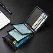 Load image into Gallery viewer, Male Large Capacity Portable Card Bag Cowhide Wallet Multi Card Wallet Bus Card Credit Card Bank Card Holder
