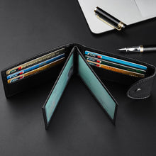 Load image into Gallery viewer, Male Large Capacity Portable Card Bag Cowhide Wallet Multi Card Wallet Bus Card Credit Card Bank Card Holder

