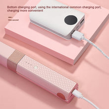 Load image into Gallery viewer, USB Wireless Portable Mini Hair Straightener Curling Iron 3 Grade Temperature Adjustment Dual-purpose Hair Straightener Hair Style Tool
