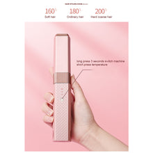 Load image into Gallery viewer, USB Wireless Portable Mini Hair Straightener Curling Iron 3 Grade Temperature Adjustment Dual-purpose Hair Straightener Hair Style Tool
