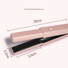 Load image into Gallery viewer, USB Wireless Portable Mini Hair Straightener Curling Iron 3 Grade Temperature Adjustment Dual-purpose Hair Straightener Hair Style Tool
