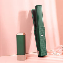 Load image into Gallery viewer, USB Wireless Portable Mini Hair Straightener Curling Iron 3 Grade Temperature Adjustment Dual-purpose Hair Straightener Hair Style Tool
