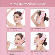 Load image into Gallery viewer, Far Infrared Elastic V-face Bandage Face Slimming Mask Chin Cheek Lift Up Belt Facial Care Tool for Women
