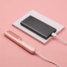 Load image into Gallery viewer, Portable USB Interface Straight Hair Comb Constant Temperature Multi-function Hair Straightener Dual-purpose Curling Iron Hair Style Tool
