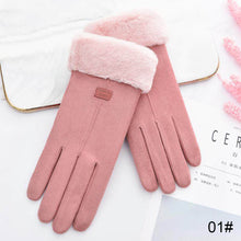 Load image into Gallery viewer, Suede Plush Thickened Touch Screen Warm Gloves Winter Warm Cold Proof Gloves Comfortable Soft Fabric Gloves for Women
