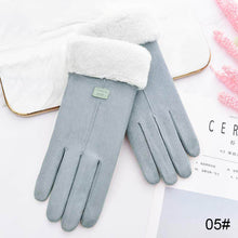 Load image into Gallery viewer, Suede Plush Thickened Touch Screen Warm Gloves Winter Warm Cold Proof Gloves Comfortable Soft Fabric Gloves for Women
