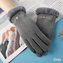 Load image into Gallery viewer, Suede Warm Gloves Winter Plush Thickened Split Finger Gloves Soft Comfortable Touch Screen Warm Gloves for Women
