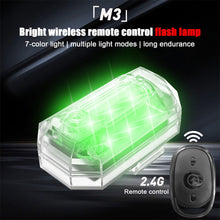Load image into Gallery viewer, 7 Colors Car Motorcycle Wireless Remote Control Strobe Light LED Warning Lamp For Bicycle RC Drone Flash Position Indicator Lamp
