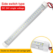 Load image into Gallery viewer, 12V/24V LED 48LED Car Interior Light Lamp Strip Bar On/Off Switch for Van Lorry Truck Camper Caravan Camping RV Caravan
