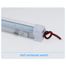 Load image into Gallery viewer, 12V/24V LED 48LED Car Interior Light Lamp Strip Bar On/Off Switch for Van Lorry Truck Camper Caravan Camping RV Caravan
