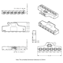 Load image into Gallery viewer, 1 In 6 Out Line Splitter Quick Connect Low Voltage Wire Splitter Distribution Block For Lighting Led Strip Connection Terminal
