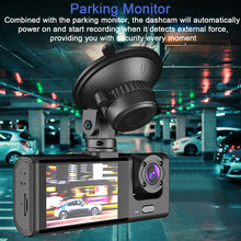 Load image into Gallery viewer, 3 in 1 FHD 1080P Car Video Recorder 3 Camera Car DVR Dashcam Rear View Camera with Rear lens Night Vision
