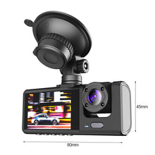 Load image into Gallery viewer, 3 in 1 FHD 1080P Car Video Recorder 3 Camera Car DVR Dashcam Rear View Camera with Rear lens Night Vision
