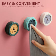 Load image into Gallery viewer, Circular Towel Storage Rack Adhesive Towel Holder Wash Cloth Clip Free Punch Wall Hanger Storage Bathroom Organizer Kitchen Accessories
