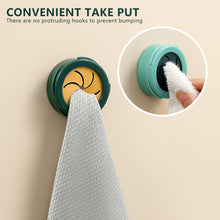 Load image into Gallery viewer, Circular Towel Storage Rack Adhesive Towel Holder Wash Cloth Clip Free Punch Wall Hanger Storage Bathroom Organizer Kitchen Accessories
