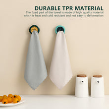 Load image into Gallery viewer, Circular Towel Storage Rack Adhesive Towel Holder Wash Cloth Clip Free Punch Wall Hanger Storage Bathroom Organizer Kitchen Accessories
