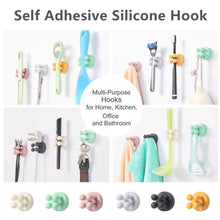 Load image into Gallery viewer, Self Adhesive Silicone Hook Seamless Razor Holder Bathroom Wall Kitchen Door Hangers Punch-Free Toothbrush Hanger Towel Rack Storage Hooks
