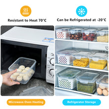 Load image into Gallery viewer, Refrigerator Storage Box Square Sealed Box With Drain Basket Fridge Organizer Food Container Fresh Vegetable Box Durable Kitchen Fresh-keeping Box
