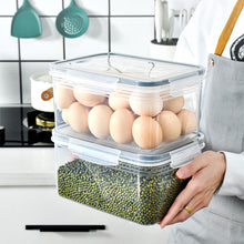 Load image into Gallery viewer, Refrigerator Storage Box Square Sealed Box With Drain Basket Fridge Organizer Food Container Fresh Vegetable Box Durable Kitchen Fresh-keeping Box
