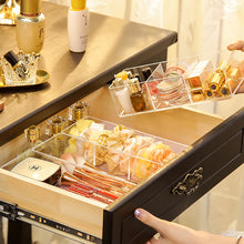 Load image into Gallery viewer, Acrylic Makeup Layered Storage Box Finishing Grid for Cosmetic Jewelry Lipstick Organizer Dressing Table Desktop Drawer Compartment Display Boxes
