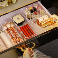 Load image into Gallery viewer, Acrylic Makeup Layered Storage Box Finishing Grid for Cosmetic Jewelry Lipstick Organizer Dressing Table Desktop Drawer Compartment Display Boxes
