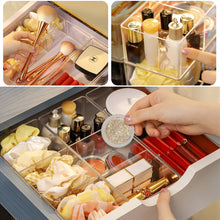 Load image into Gallery viewer, Acrylic Makeup Layered Storage Box Finishing Grid for Cosmetic Jewelry Lipstick Organizer Dressing Table Desktop Drawer Compartment Display Boxes
