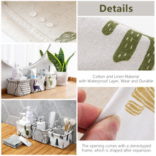 Load image into Gallery viewer, Desktop Storage Box Cotton Linen Fabric Sundries Storage Boxes Foldable Office Stationery Storage Basket CosmeticOrganizer
