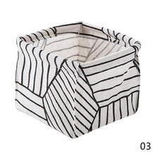 Load image into Gallery viewer, Desktop Storage Box Cotton Linen Fabric Sundries Storage Boxes Foldable Office Stationery Storage Basket CosmeticOrganizer
