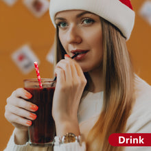 Load image into Gallery viewer, 25Pcs Christmas Paper Straws Disposable Biodegradable Drinking Straw Snowflake Xmas Tree Decoration for New Year Wedding Birthday Party Event Supplies
