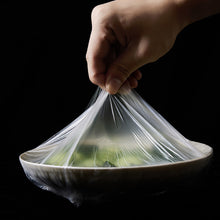 Load image into Gallery viewer, 100pcs Disposable Food Cover Elastic Food Lids Plastic Wrap For Fruit Bowl Cups Kitchen Storage Fresh Keeping Saver Bag Dustproof Leftovers Covers Shower Cap
