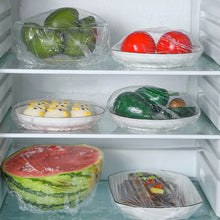 Load image into Gallery viewer, 100pcs Disposable Food Cover Elastic Food Lids Plastic Wrap For Fruit Bowl Cups Kitchen Storage Fresh Keeping Saver Bag Dustproof Leftovers Covers Shower Cap
