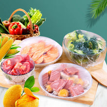 Load image into Gallery viewer, 100pcs Disposable Food Cover Elastic Food Lids Plastic Wrap For Fruit Bowl Cups Kitchen Storage Fresh Keeping Saver Bag Dustproof Leftovers Covers Shower Cap
