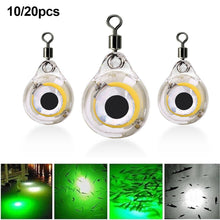 Load image into Gallery viewer, 10/20Pcs Mini Fishing Lure Light LED Deep Drop Underwater Eye Shape Fishing Squid Fishing Bait Luminous Lure for Attracting Fish
