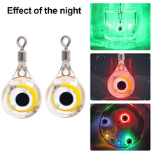 Load image into Gallery viewer, 10/20Pcs Mini Fishing Lure Light LED Deep Drop Underwater Eye Shape Fishing Squid Fishing Bait Luminous Lure for Attracting Fish
