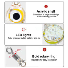 Load image into Gallery viewer, 10/20Pcs Mini Fishing Lure Light LED Deep Drop Underwater Eye Shape Fishing Squid Fishing Bait Luminous Lure for Attracting Fish
