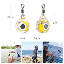 Load image into Gallery viewer, 10/20Pcs Mini Fishing Lure Light LED Deep Drop Underwater Eye Shape Fishing Squid Fishing Bait Luminous Lure for Attracting Fish
