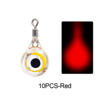 Load image into Gallery viewer, 10/20Pcs Mini Fishing Lure Light LED Deep Drop Underwater Eye Shape Fishing Squid Fishing Bait Luminous Lure for Attracting Fish
